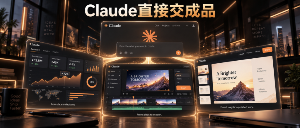 刚刚，Claude不聊天了！一句话出看板、出动画，直接交成品
